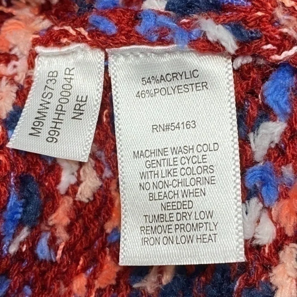 NWT Andrew Marc New York Button Down Multicolor Textured Cardigan Sweater Size M